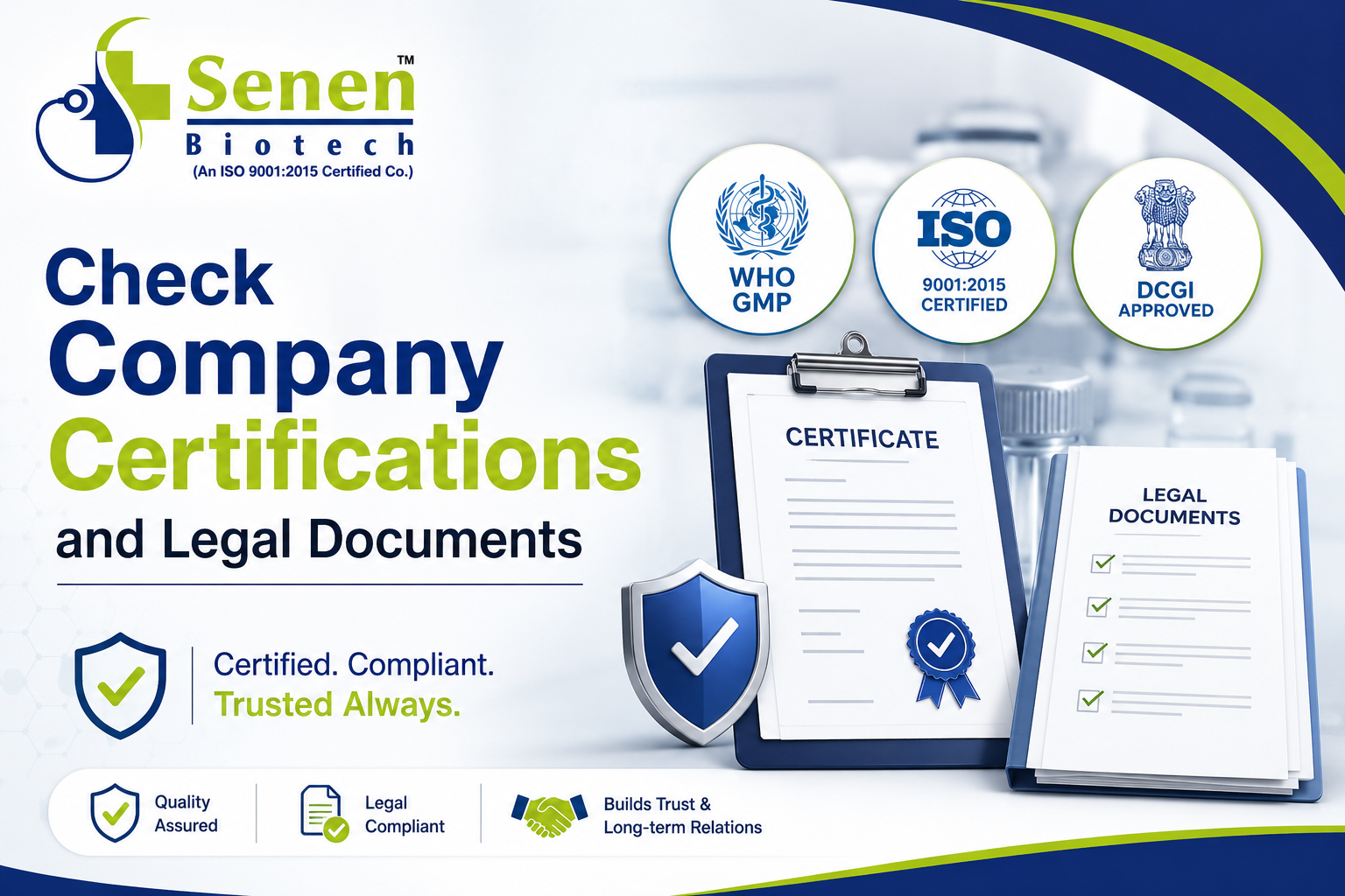 Check Company Certifications and Legal Documents