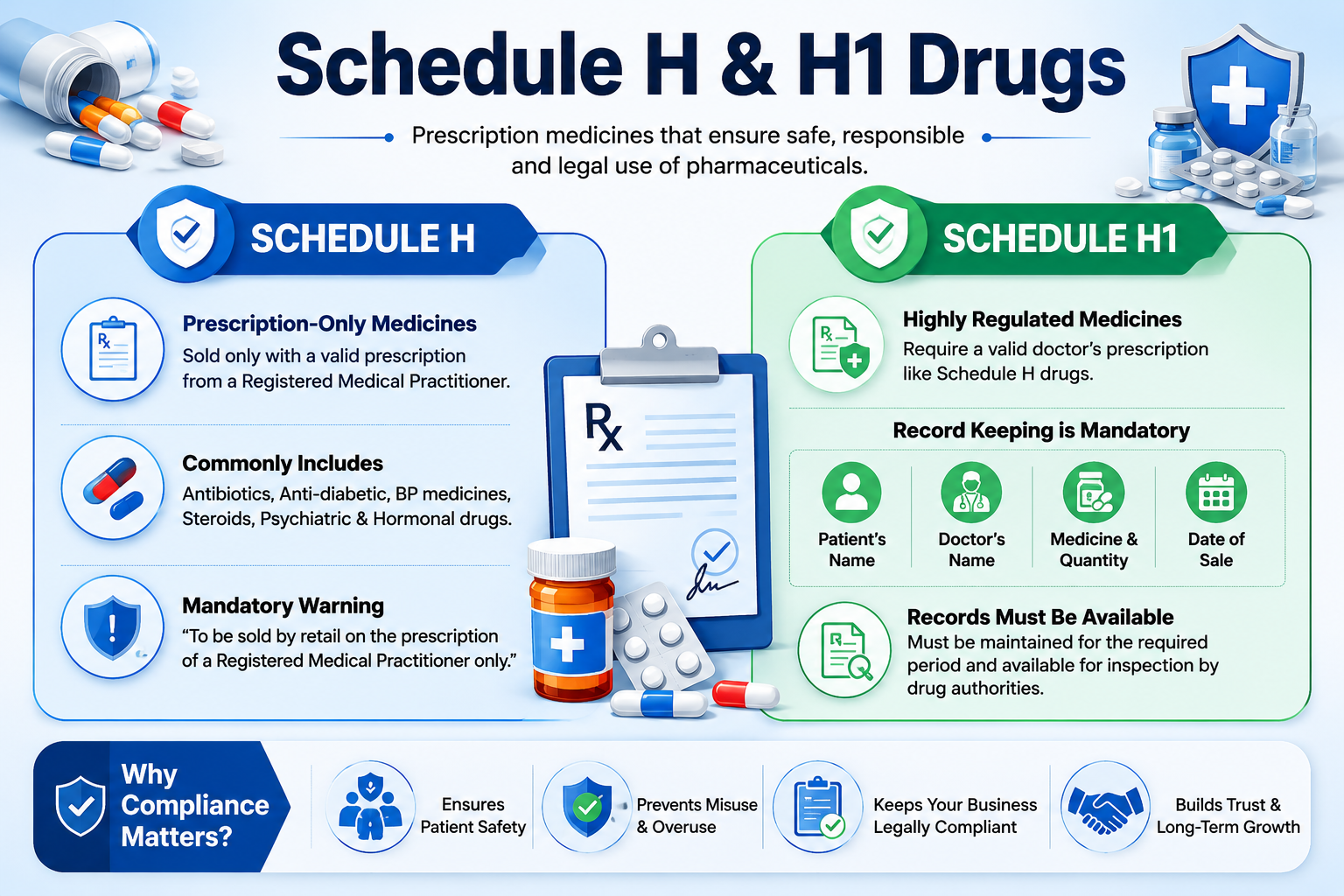 What are Schedule H and Schedule H1 Drugs