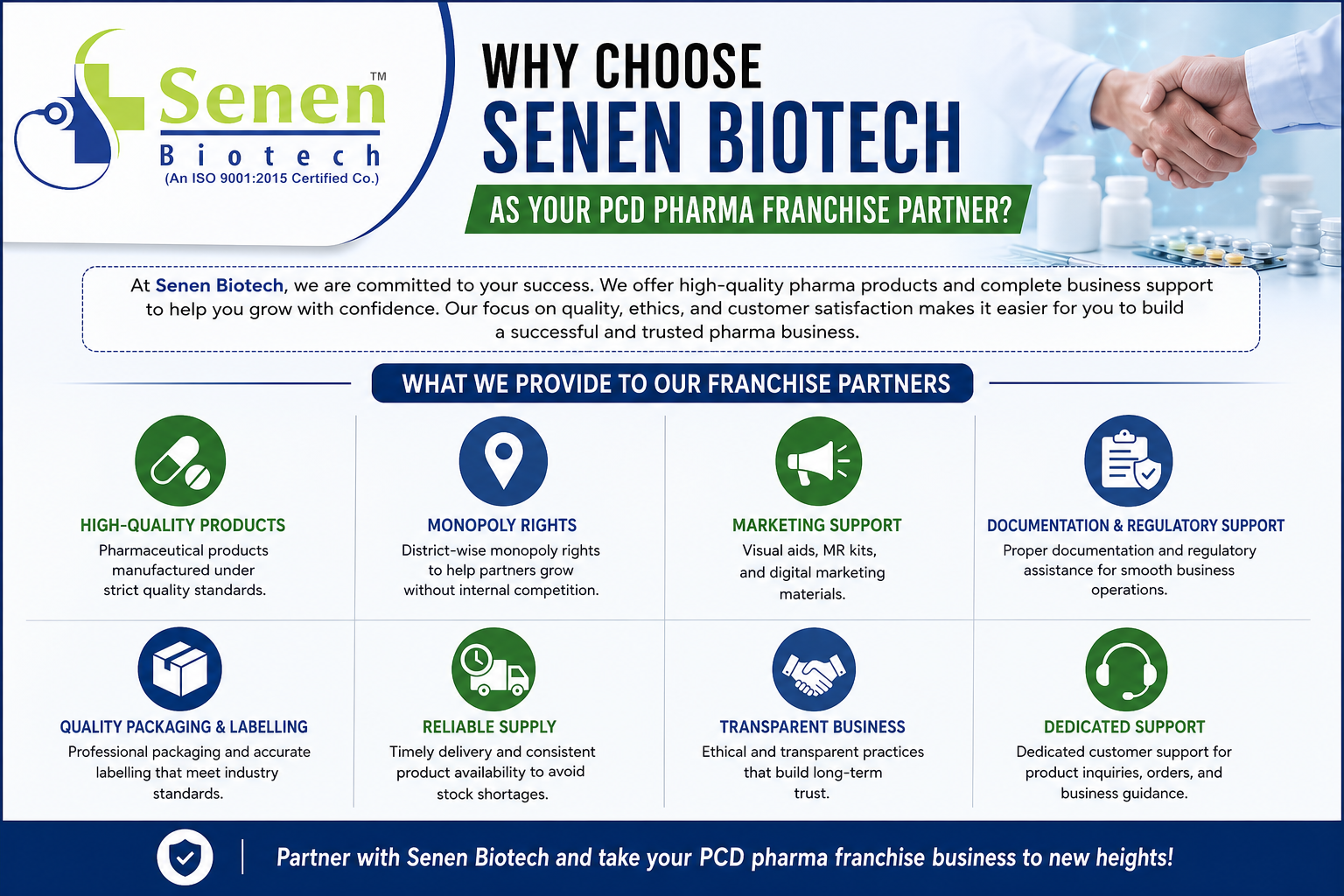 Why Choose Senen Biotech as Your PCD Pharma Franchise Partner